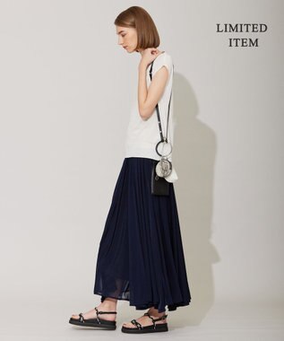 ICB 【WEB限定・洗える】SheerGloss スカート ネイビー系