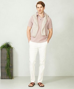 JOSEPH ABBOUD 【カラー豊富】人気！オーガニックコットン使用 ダディポロシャツ レッド系