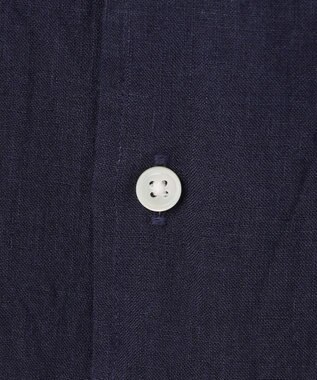 J.PRESS MEN 【LIBECO】リネンオープンカラー シャツ ネイビー系