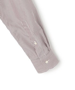 J.PRESS MEN 【PREMIUM PLEATS / 形態安定】ロンドンストライプ ドレスシャツ / B.D. ワイン系1