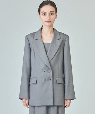 GRACE CONTINENTAL サイドベンツジャケット グレー