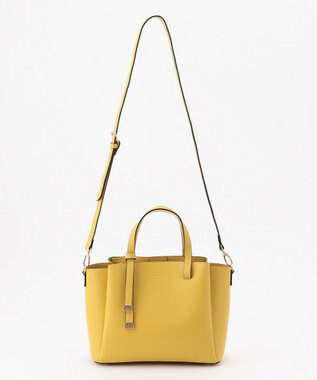 LA BAGAGERIE 【MONICA】ボウタイリボンハンドバッグ イエロー【WEB限定カラー】
