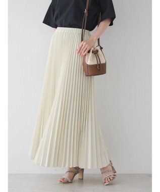 AMERICAN HOLIC 丈違いジョーゼットプリーツスカート Ivory