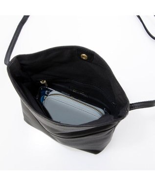 UNBILLION ペルケ perche / ガーメントレザー・サスティナブルミニショルダー ブラック