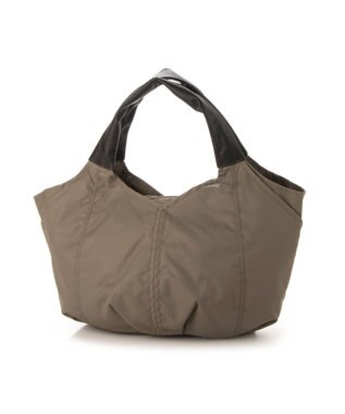 Y'SACCS リサイクルナイロン　ふんわりトート　Sサイズ グレージュ×チョコ