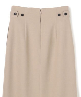 BEIGE， 【VERY NaVY12月号掲載】BUNNELL / ウールハイウエストタブボタンスカート L.Taupe