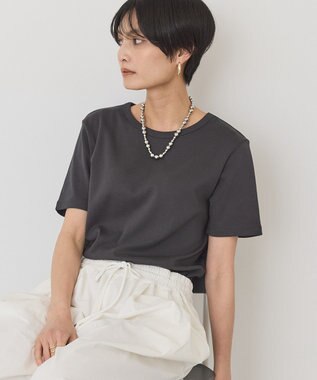 AMERICAN HOLIC 【2点セット】半袖Tシャツ＋チュールビスチェ Charcoal Gray