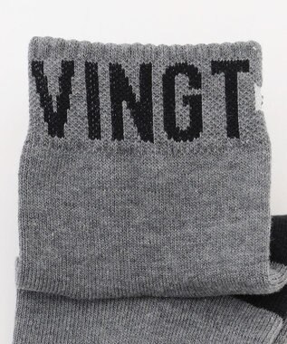 23区GOLF 【MEN】ロゴラインハーフソックス　１５ｃｍ ライトグレー系