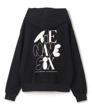 NAVE 【xNAVE】Six Sence Recordコラボ グラフィックフーディスウェット ブラック系