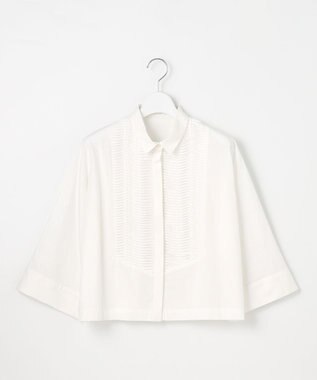 23区 【Indian Factory】コットンポプリン タックディテール シャツ ホワイト