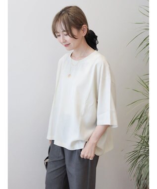 AMERICAN HOLIC 接触冷感　衿リブブラウソー Ivory