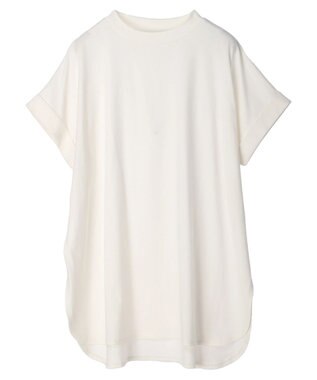 Green Parks 汗じみ防止Ｗカフスフレンチチュニック Off White