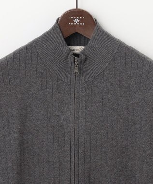 JOSEPH ABBOUD MOUNTAIN 【WEB限定・SPACE/チクチクしない/イージーケア/3シーズン対応】 SNOWYハイネック ジップカーディガン グレー系