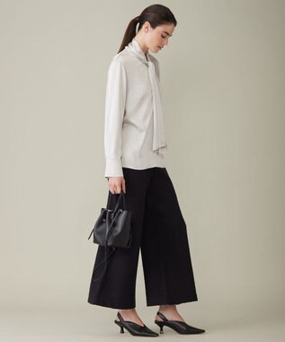 ICB 【洗える】 ヴィンテージストレッチサテン ブラウス トープ系