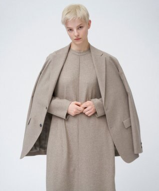 ATON MERINO COLLEGE FLANNEL | テーラードジャケット - UNISEX BEIGE