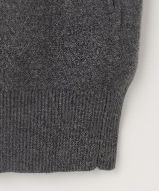 JOSEPH ABBOUD MOUNTAIN 【WEB限定・SPACE/チクチクしない/イージーケア/3シーズン対応】 SNOWYハイネック ジップカーディガン グレー系