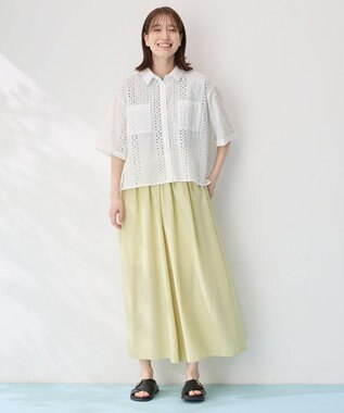 ANY L エンブロイダリーシャツ オフ