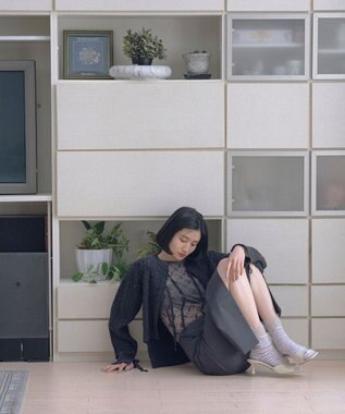 TRICOTE ケーブルニットトップス 95GRAY