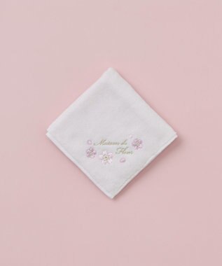 Maison de FLEUR サクラ刺繍タオルハンカチ