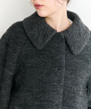 #Newans 【昨年即完売コート新色追加！】プードルコクーンコート チャコール