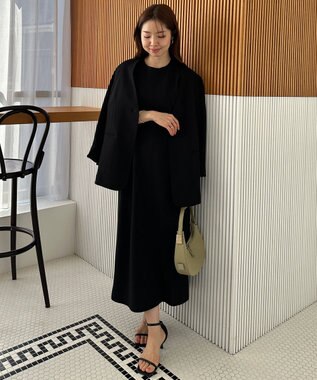 UNFILO 【VERY×UNFILOコラボ】BEAUTY MOVE シアースリーブ ワンピース ブラック