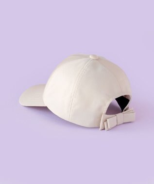 TOCCA 【UV90%以上カット・吸水速乾・接触冷感・抗菌防臭・洗える・サイズ調整可・リボン取り外し可】LOGO RIBBON CAP キャップ ベージュ系