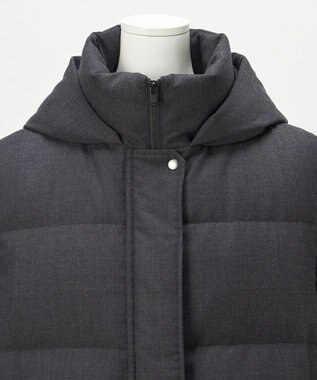 23区 S 【R(アール)】サキソニー ダウンベスト チャコールグレー系