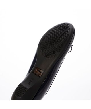 ing <Pitti>【WEB限定】ラウンドトゥレインバレエシューズ ネイビーエナメル