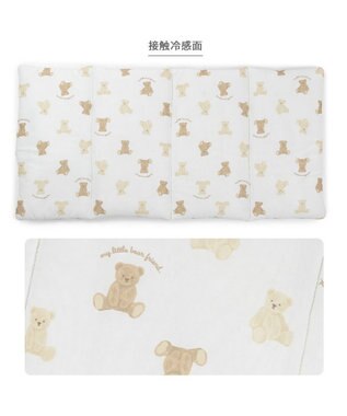 PET PARADISE ペットパラダイス  クールロールマット 《くまちゃん》 ホワイト×ブラウン