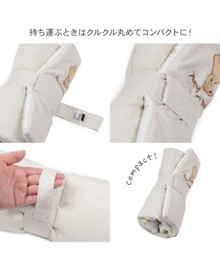 PET PARADISE ペットパラダイス  クールロールマット 《くまちゃん》 ホワイト×ブラウン