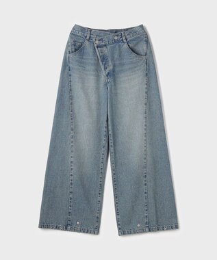 GRACE CONTINENTAL ラップ2wayデニムパンツ ブルー