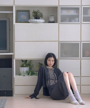 TRICOTE ケーブルニットトップス 95GRAY