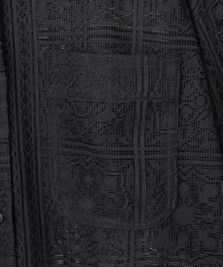 ANY L レースオーバーシャツ スレート