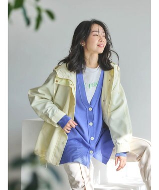 Green Parks 洗える　ミドル丈カーディガン Purple