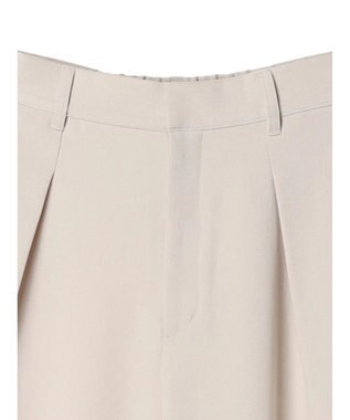 Green Parks ワンタックカーヴィーパンツ Light Beige