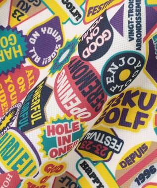 23区GOLF WEB限定【WOMEN】ステッカープリント モックネックワンピース イエロー系5