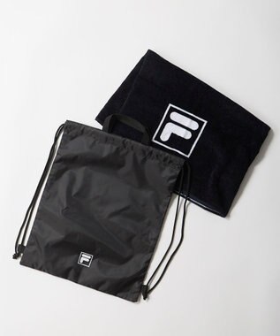 OP／FILA 【FILA】ロゴ入りナップサック&タオルセット