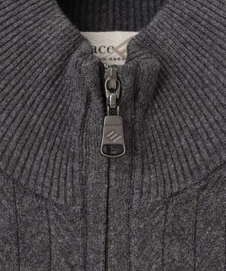 JOSEPH ABBOUD MOUNTAIN 【WEB限定・SPACE/チクチクしない/イージーケア/3シーズン対応】 SNOWYハイネック ジップカーディガン グレー系