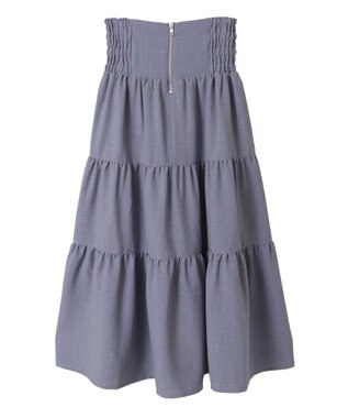 Green Parks ・ELENCARE DUE リネンライクティアードスカート Blue