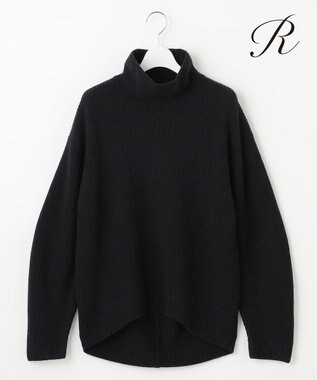 23区 S 【R(アール)】マイクロンメリノウール スタンドネック ニット ブラック系