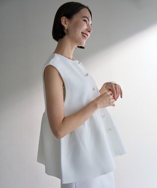 UNFILO 【VERY×UNFILOコラボ】2WAY ペプラムジレ オフ