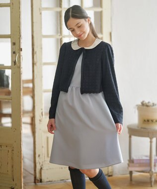 【150-170㎝】レーシージャケット＆ワンピース セット