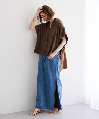 YECCA VECCA マルチwayオーバーシャツ Brown
