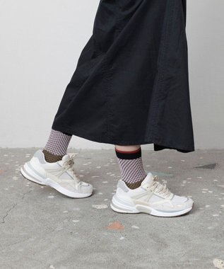 TRICOTE ボーダー柄 メッシュソックス 99BLACK