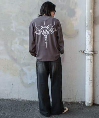 WEGO ワッフルグラフィックT（LS） スミクロ