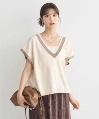 earth music&ecology チルデンライクベスト Ivory