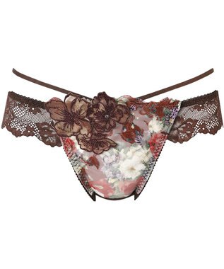 WACOAL Ｔバック ショーツ 【リボンブラ 胸もとフィットながもち】 BXB490とペア はきこみ丈あさめ バックのかぶりが広め ソング レディース PXB490 /ワコール