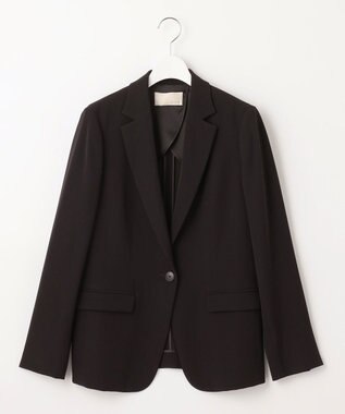 自由区 【XSサイズ～/洗える】ダブルフェイススーティング テーラードジャケット ネイビー系