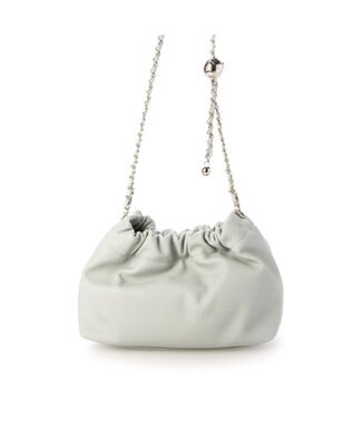 UNBILLION カシュカシュ cachecache / 口元ギャザーチェーンショルダー ライトブルー