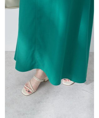 earth music&ecology リサイクルポリエステルブレンドＡラインワンピース Green